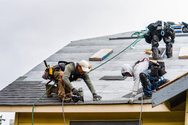 Professional Gutter Installation technician working in Ivanhoe, NC